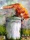 41 - Maureen Scott - Fox on Bin - Watercolour.JPG